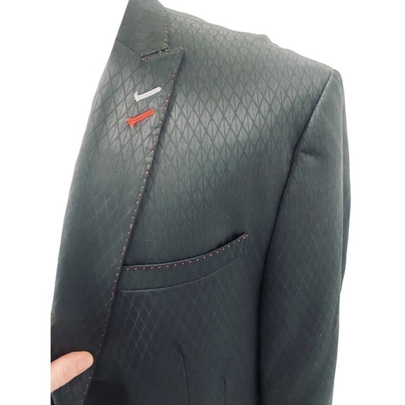 Maceoo E= MC Collection Blazer Meticulously Engineered Black Wore Once 50/7 - Picture 4 of 9